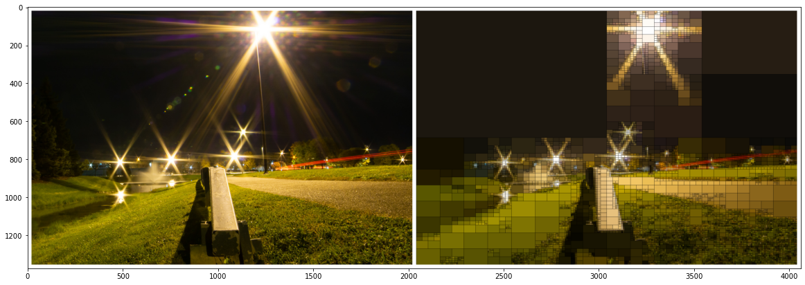 diptych of street lights