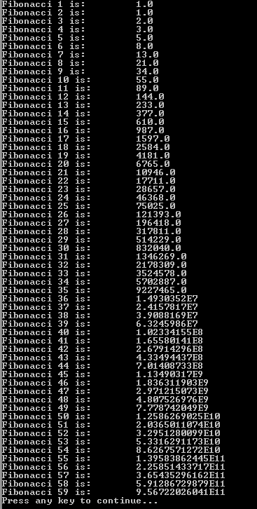 Output in terminal