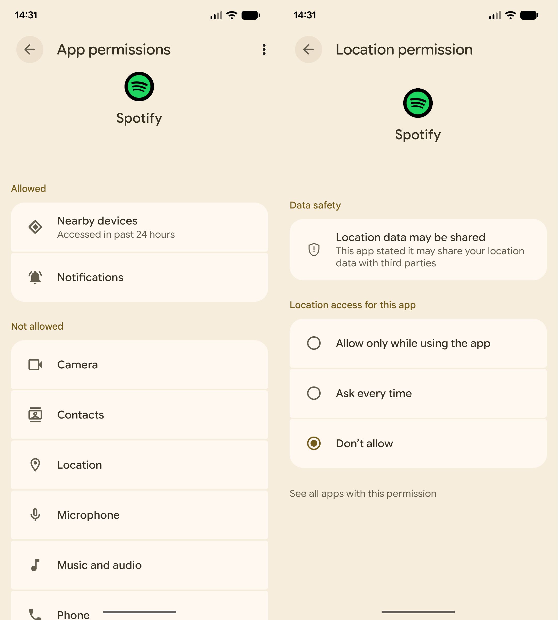 Spotify App Permissions